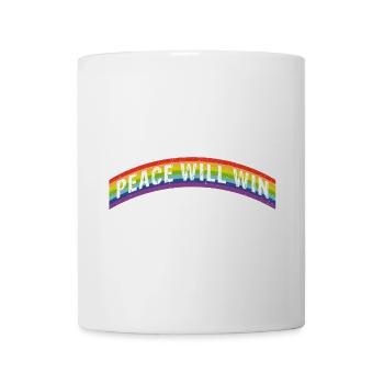 Rainbow Rainbow Peace will win - Mug - white - Front
