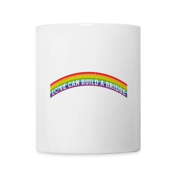 L’amour peut construire un pont | Arc-en-ciel - Mug blanc - blanc - Devant