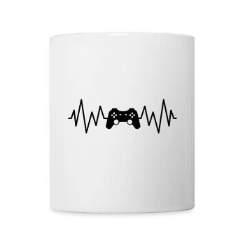 Video game controller gamer, geek heart rate - Mug - white - Front