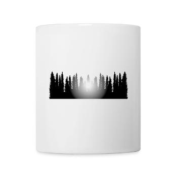 Woid mid Sun - Forêt avec soleil, nature - Mug blanc - blanc - Devant