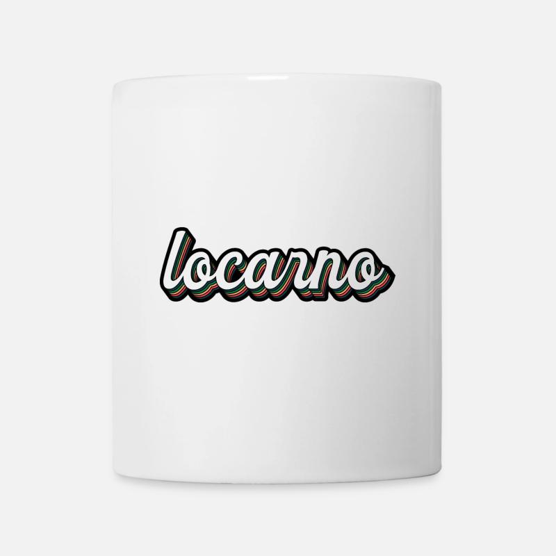 Locarno Regenbogen Script - Tasse - Weiß