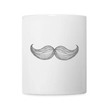 Schnurrbart - Tasse - Weiß - Vorne