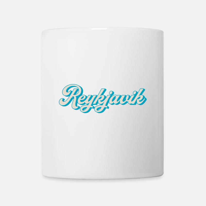 Reykjavik Neon Script - Tasse - Weiß