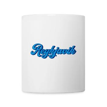 Reykjavik Blue Script Logo - Mug blanc - blanc - Devant
