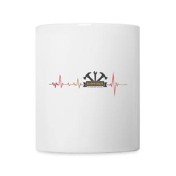 Handwerker mit Herzschlag. - Tasse - Weiß - Vorne