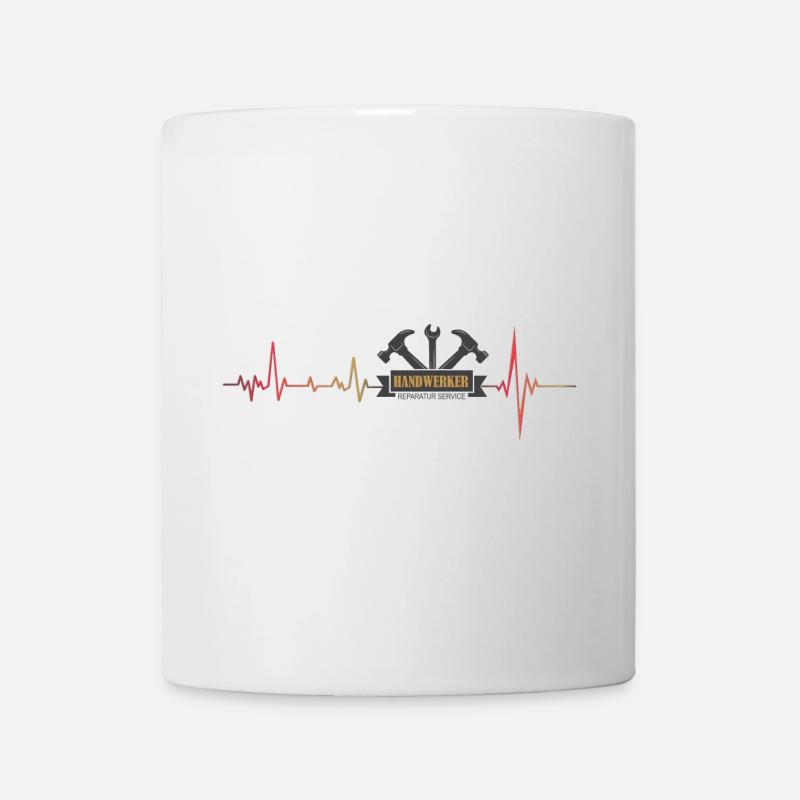 Handwerker mit Herzschlag. - Tasse - Weiß