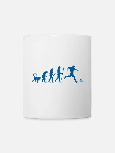 Evolution of a Soccer Player - Tasse - Weiß