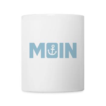 Moin Anker Hamburg Küste coole Sprüche norddeutsch - Tasse - Weiß - Vorne