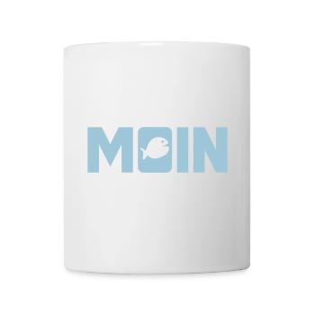 Moin Fisch Ostfriesland Nordsee Fischkopf nordisch - Tasse - Weiß - Vorne