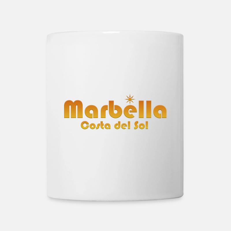 Marbella Costa del Sol-Sunburst Text - Mug - white