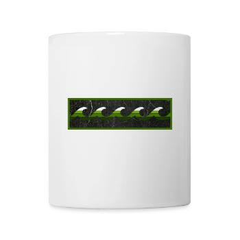 Logo Surfer Vert Blanc Noir - Mug blanc - blanc - Devant