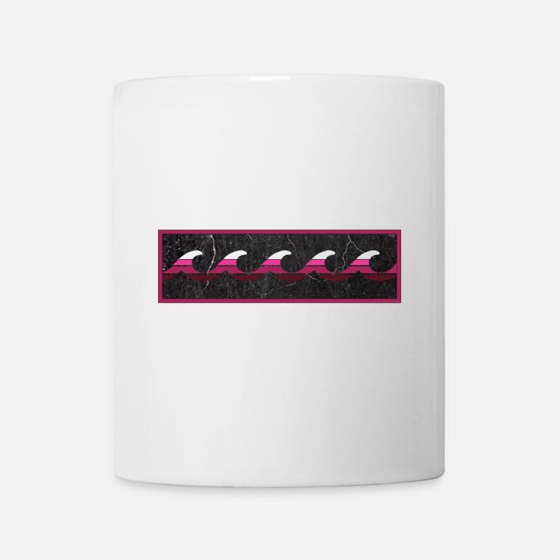 Logo Wave Magenta Blanc - Mug blanc - blanc