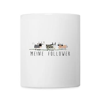 meine follower kühe bunt niedlich bauernhof - Tasse - Weiß - Vorne