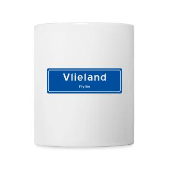 Ortsschild Vlieland - Tasse - Weiß - Vorne