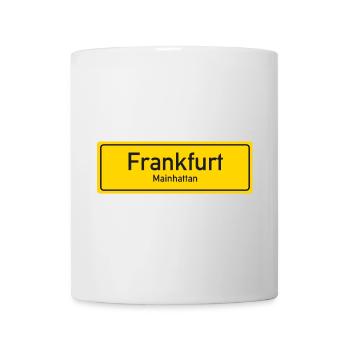 Frankfurt place name sign Germany - Mug - white - Front