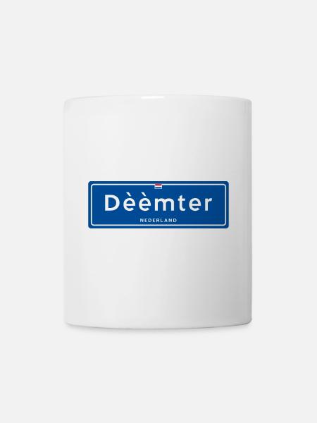 Dèèmter (Deventer) place name sign - Mug - white
