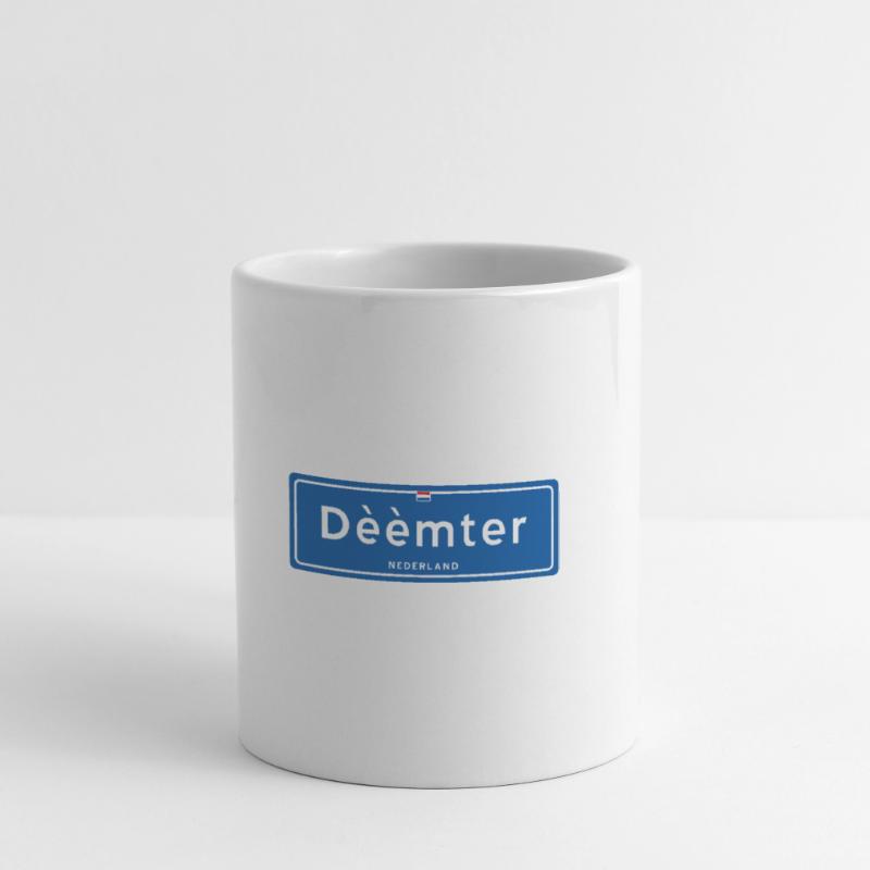 Panneau de nom de lieu Dèèèmter (Deventer) Mug blanc