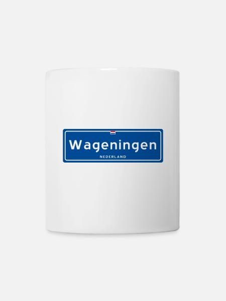 Ortsschild von Wageningen - Tasse - Weiß