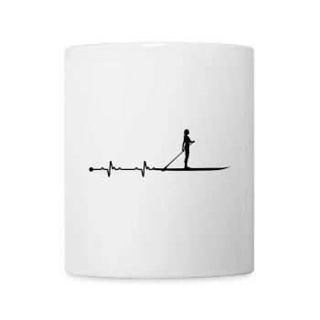 Herzschlag-Paddel - Tasse - Weiß - Vorne