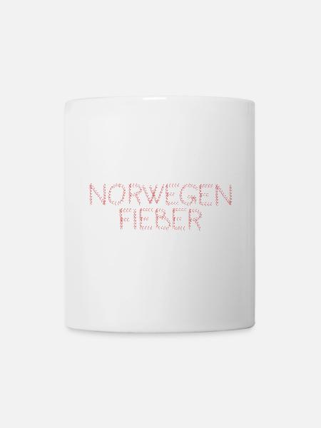 NorwegenFieber Typo-Design - Tasse - Weiß