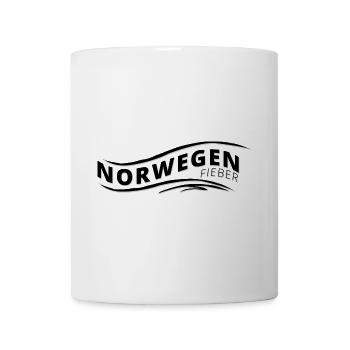 Nordische Wellenfaser Muster - Tasse - Weiß - Vorne