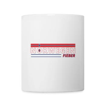 Norwegen Fieber Flaggen-Design Blau-Rot - Tasse - Weiß - Vorne