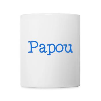 PAPOU. PAPA. FÊTE DES PÈRES. BONNE FÊTE PAPA - Mug blanc - blanc - Devant