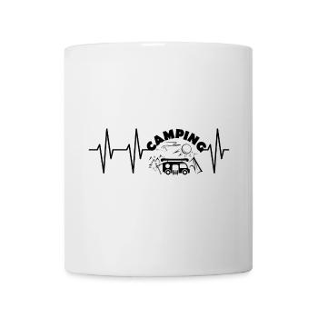 Pulse Camping Bus Heartbeat Camper Voyage en plein air - Mug blanc - blanc - Devant