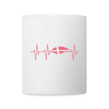 Puls Dansk Dänemark Herzschlag Illustration Grafik - Tasse - Weiß - Vorne