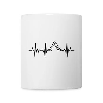 Yoga Liebhaber Herzschlag - Tasse - Weiß - Vorne