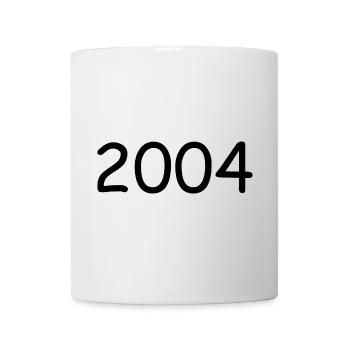 2004 20.Geburtstag birthday Jahreszahl schwarz - Tasse - Weiß - Vorne