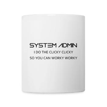 System Admin do clicky clicky in black - Mug - white - Front