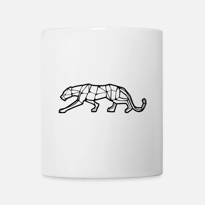 panthère design géometrique - Mug blanc - blanc