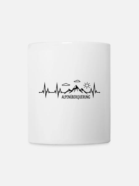 Alpenüberquerung Herzschlag - Tasse - Weiß