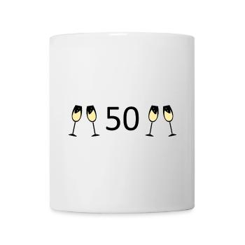 50.Geburtstag 50 Jahre Jubiläum 50 Zahl 50 schwarz - Tasse - Weiß - Vorne