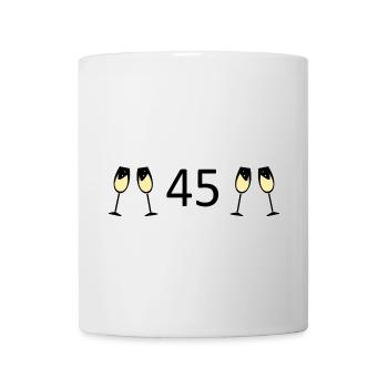 45th Birthday 45th Anniversary 45 Number 45 black - Mug - white - Front