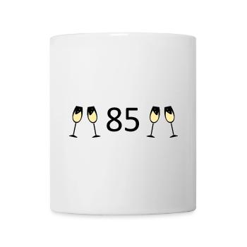 85.Geburtstag 85 Jahre Jubiläum 85 Zahl 85 schwarz - Tasse - Weiß - Vorne