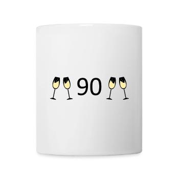 90.Geburtstag 90 Jahre Jubiläum 90 Zahl 90 schwarz - Tasse - Weiß - Vorne