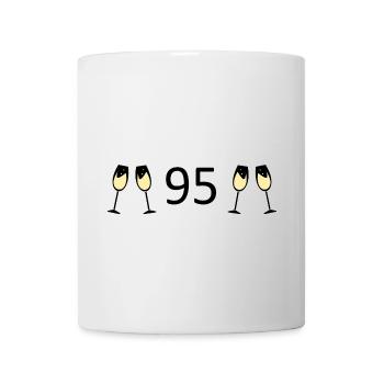 95th Birthday 95 Years Anniversary 95 Number 95 Black - Mug - white - Front
