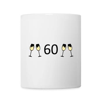 60e anniversaire 60e anniversaire 60 numéro 60 noir - Mug blanc - blanc - Devant