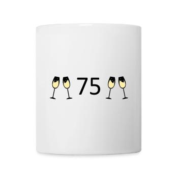 75th Birthday 75 Years Anniversary 75 Number 75 Black - Mug - white - Front