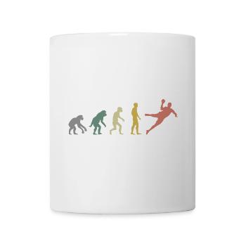 Retro Evolution Handball Icon Couleurs Sports Logo - Mug blanc - blanc - Devant