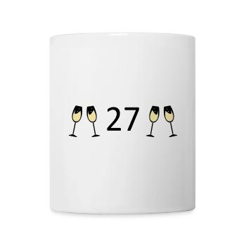27.Geburtstag 27 Jahre Jubiläum 27 Jahre Zahl 27 - Tasse - Weiß - Vorne