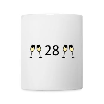 28.Geburtstag 28 Jahre Jubiläum 28 Jahre Zahl 28 - Tasse - Weiß - Vorne