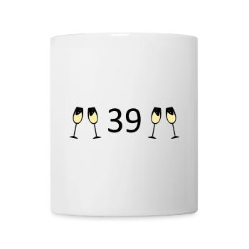 39.Geburtstag 39 Jahre Jubiläum 39 Jahre Zahl 39 - Tasse - Weiß - Vorne