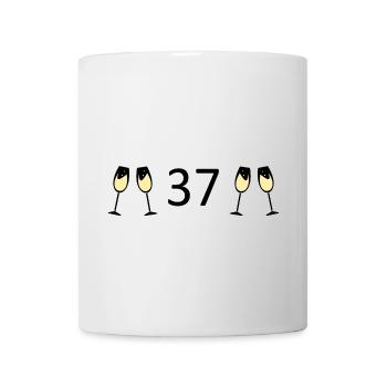 37e anniversaire 37 ans anniversaire 37 ans numéro 37 - Mug blanc - blanc - Devant