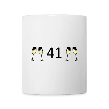 41.Geburtstag 41 Jahre Jubiläum 41 Jahre Zahl 41 - Tasse - Weiß - Vorne