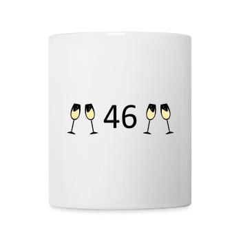46e anniversaire 46 ans 46 ans numéro 46 - Mug blanc - blanc - Devant