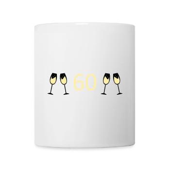 60e anniversaire 60e anniversaire 60 numéro 60 blanc - Mug blanc - blanc - Devant