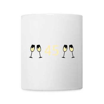45th Birthday 45th Anniversary 45 Number 45 white - Mug - white - Front